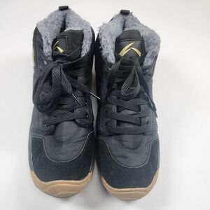 Azooken Boots Men's 9.5 Black Faux Lined Lightweight Winter Snow Hiking